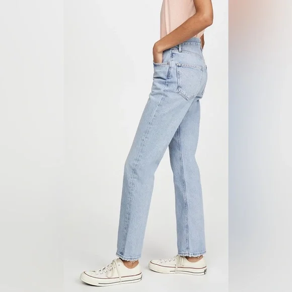AGOLDE Lana Mid Rise Vintage Straight Jeans - Riptide - NWT! - Picture 2 of 9